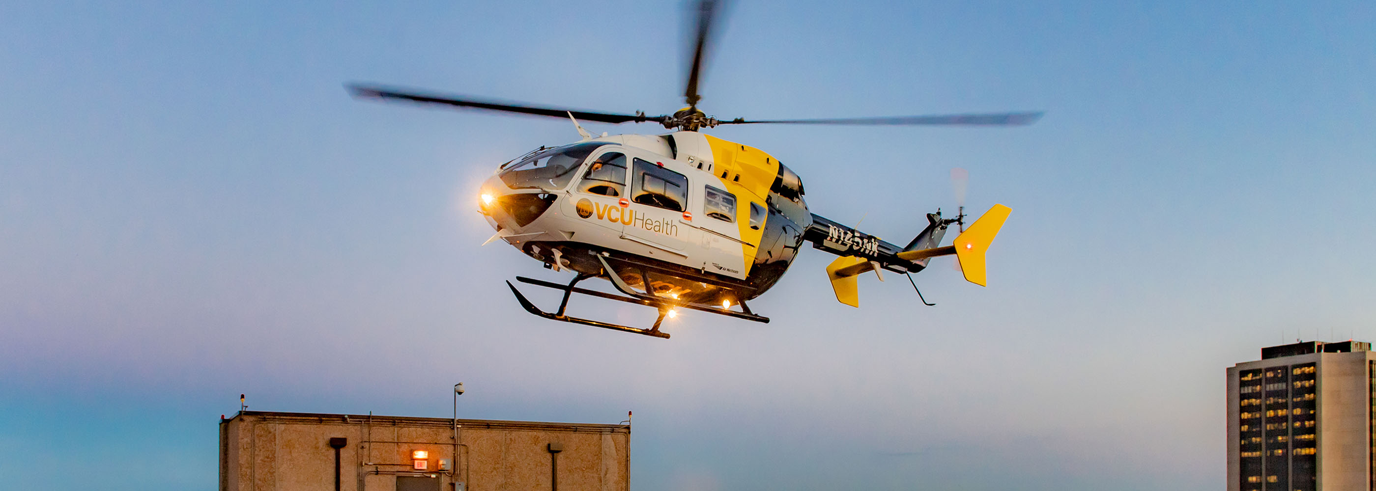 VCU Health helicopter banner
